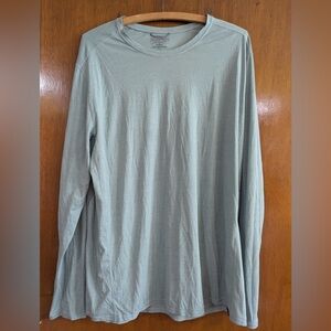 Patagonia Light Sage Green Long-Sleeve Crewneck Shirt